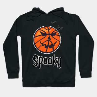 Spooky and scary halloween basketball ball text Hoodie
